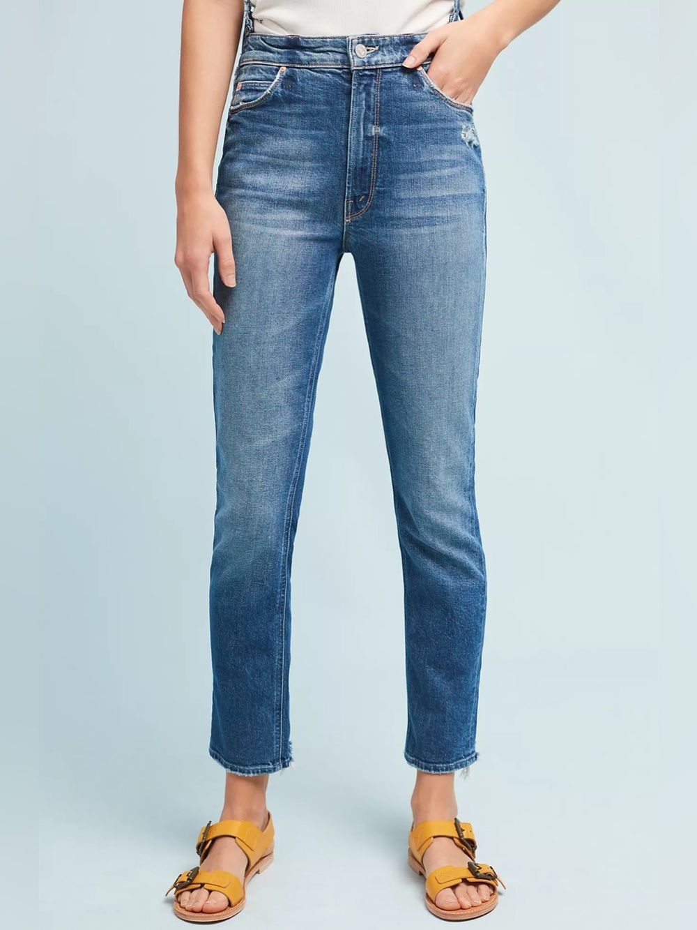 Mother The Dazzler Shift Ultra High-Rise Cropped Skinny Jeans - Picture 6 of 15